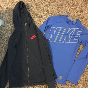 Boys xl Nike lot. Pro warm top/Hoodie